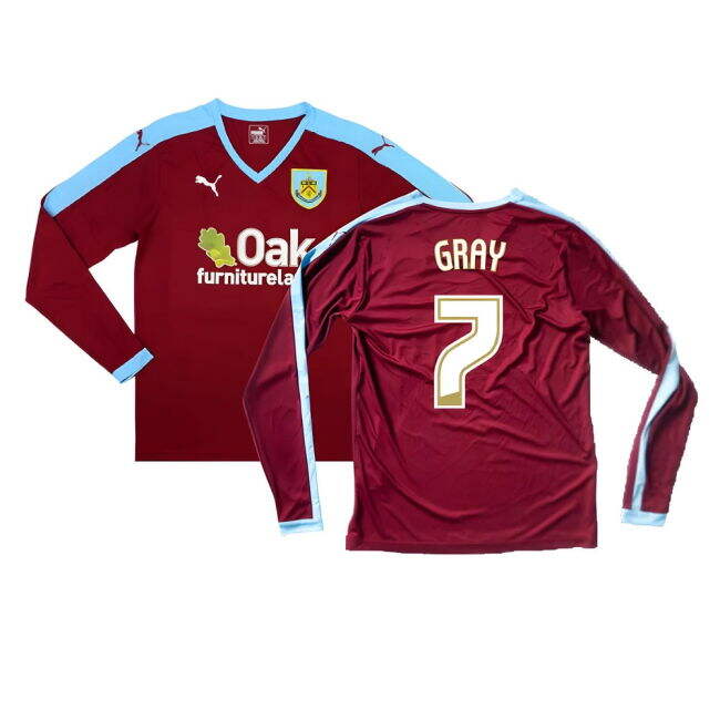Burnley 2015-16 Long Sleeve Home Shirt ((Excellent) S) (Gray 7)