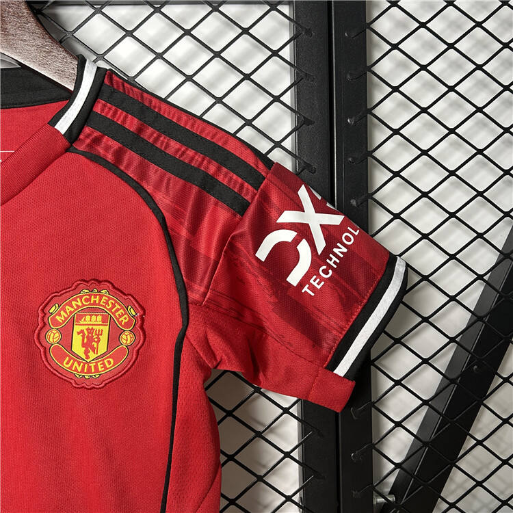 Kids Manchester United 2526 Home Soccer Kit ShirtShorts - Official