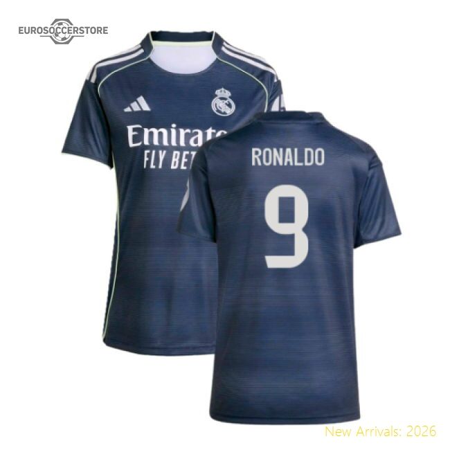 2025-2026 Real Madrid Authentic Away Jersey (womens) (ronaldo 9)