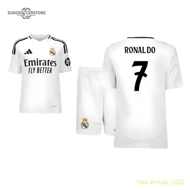 Top-grade 2024-2025 Real Madrid Home Youth Kit (ronaldo 7)