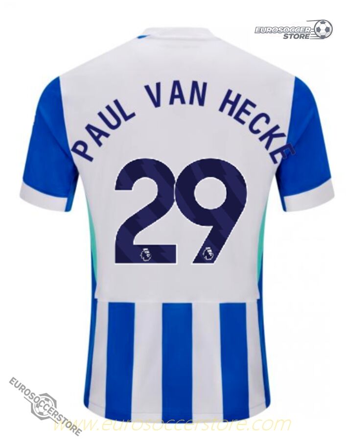 Brighton Hove Albion 25-26 Season Home Jersey, Player Version: PAUL VAN HECKE, Number 29