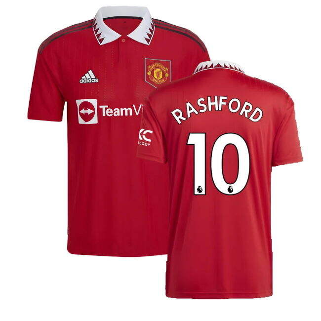 2022-20 Man Utd Authentic Home Football Shirt RASHFORD 10 M S