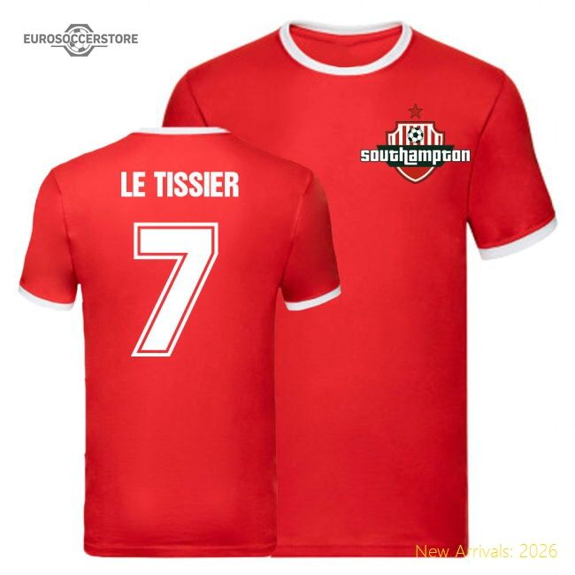 Authentic Matt Le Tissier Southampton Ringer Tee (red) - Premium