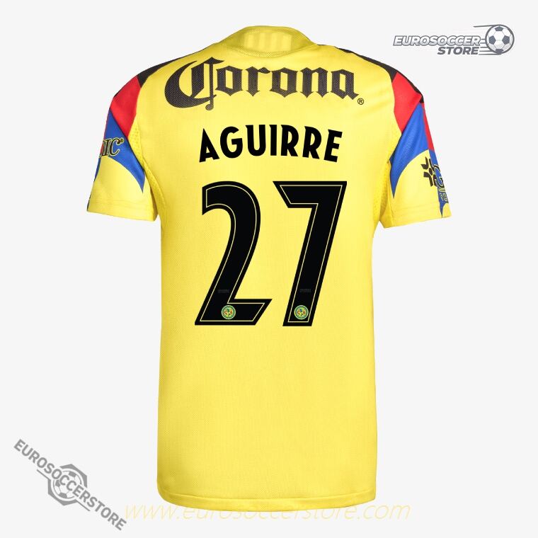 Club América Home Jersey 25-26 (Player Version) with AGUIRRE 27
