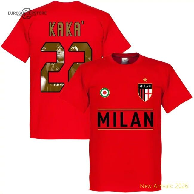 Ac Milan Kaka 22 Gallery Team Kids Supporter Tee - Red - Fan Collection