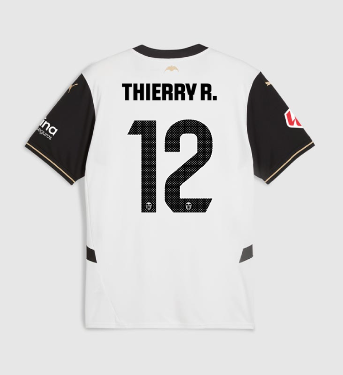 Valencia CF 24-25 Season THIERRY R. Number 12 Home Jersey