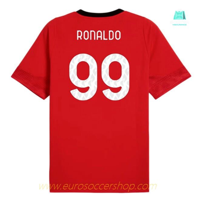 2025-2026 AC Milan Training Jersey (Red) (Ronaldo 99)