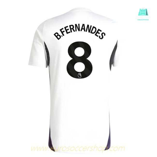 2025-2026 Man Utd Training Jersey (White) (B.Fernandes 8)