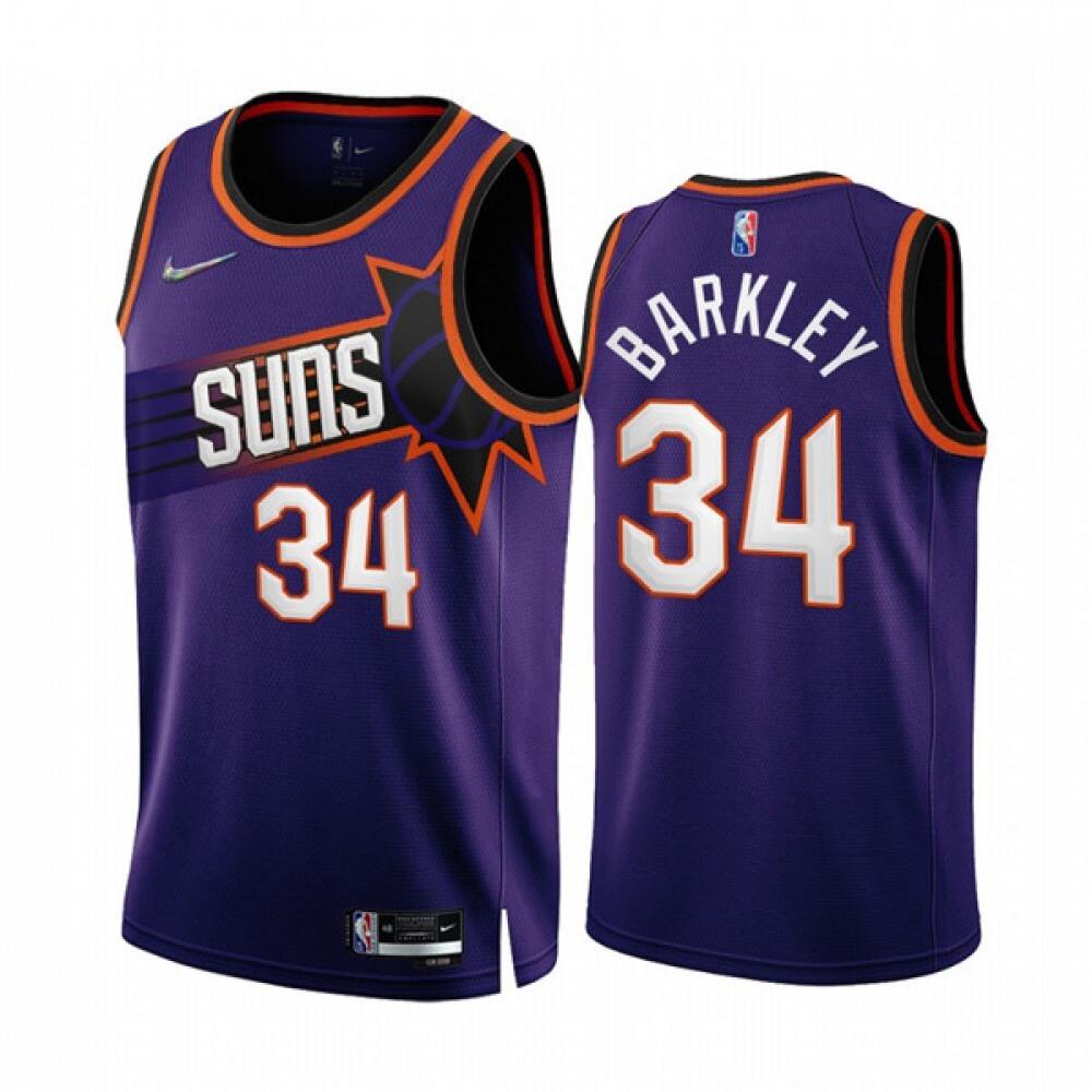 Game Day Modern Men's Suns #34 Charles Purple Basketball Jersey