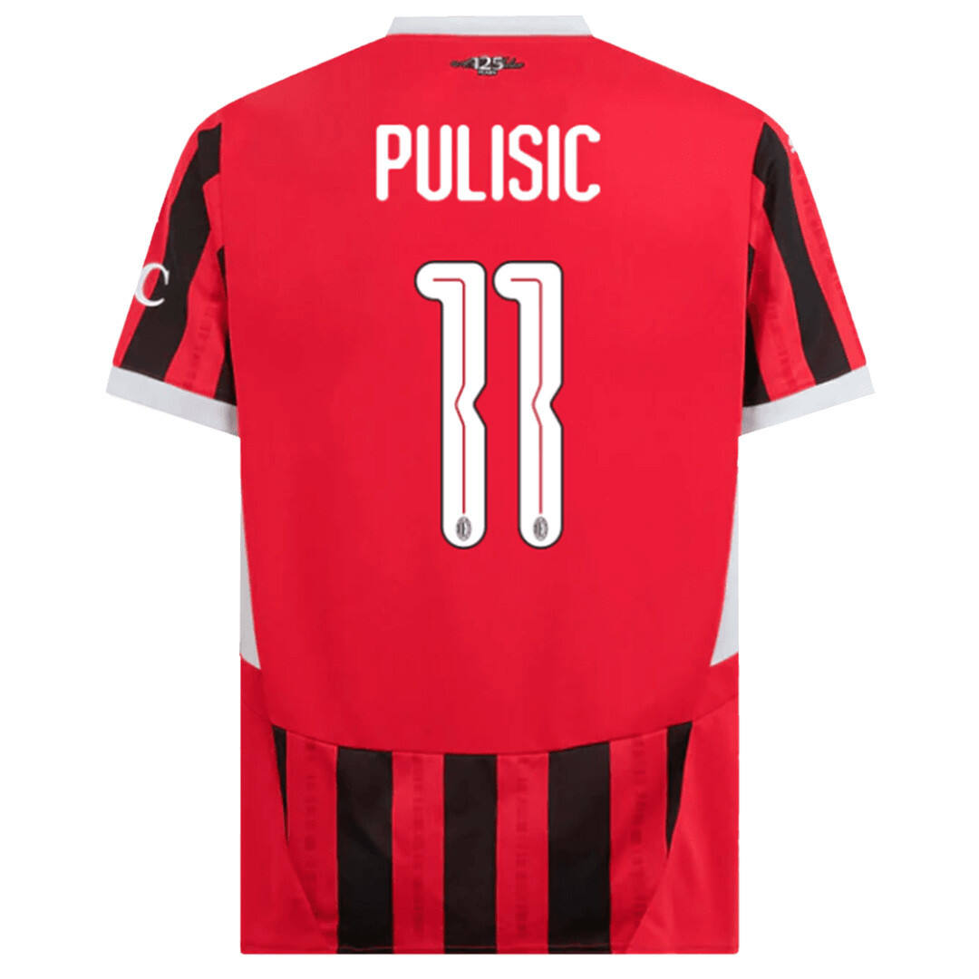 AC Milan 2425 Home Shirt PULISIC 11 - UCL Font - Official Replica 9347