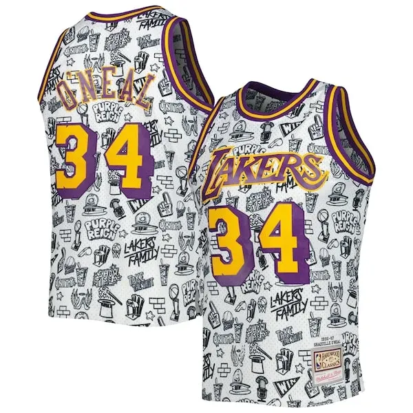 Shaquille O'Neal LAL Swingman Jersey - genuine trendy - White