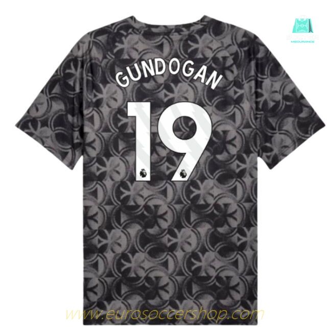 2025-2026 Man City Warm Up Jersey (Black) (Gundogan 19)