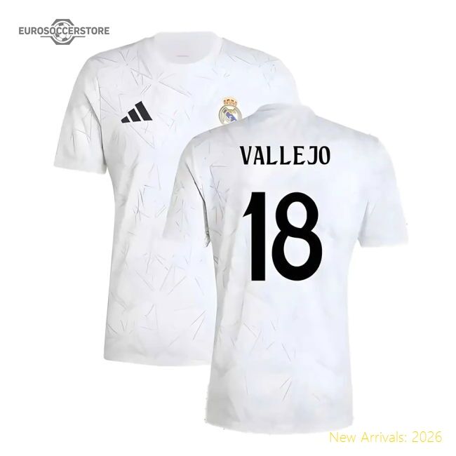 Premium-grade 2024-2025 Real Madrid Pre-match Shirt (white) (vallej