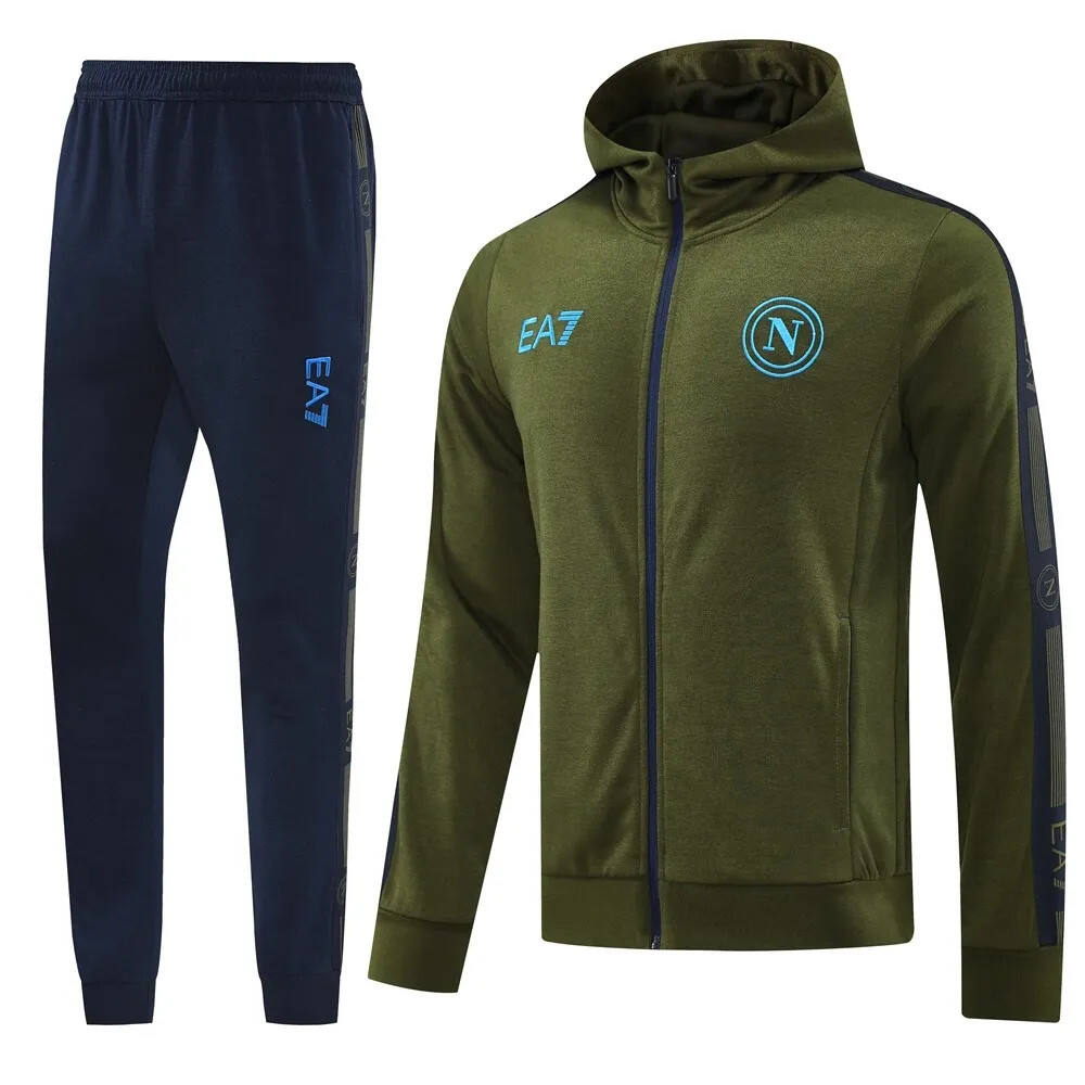 Elite 2425 Napoli Green Hoodie suit - Official Replica 8037