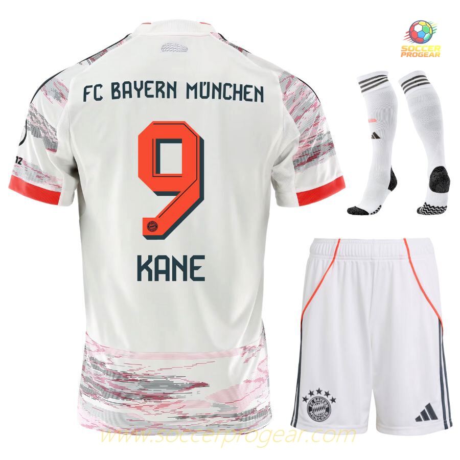 Soccer Jersey Soccer Uniform Youth Bayern Munich Away 2025-2026 Season Kane