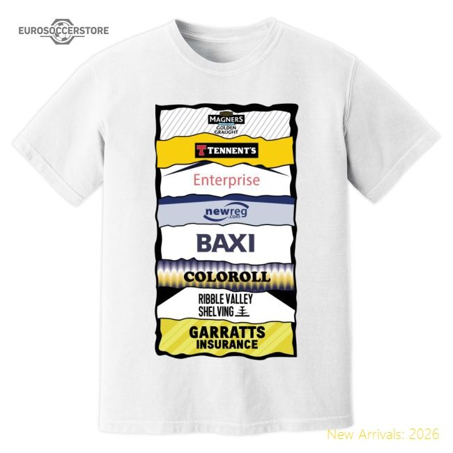 High-quality Preston Sponsor History T-shirt (white) - Collectors Item