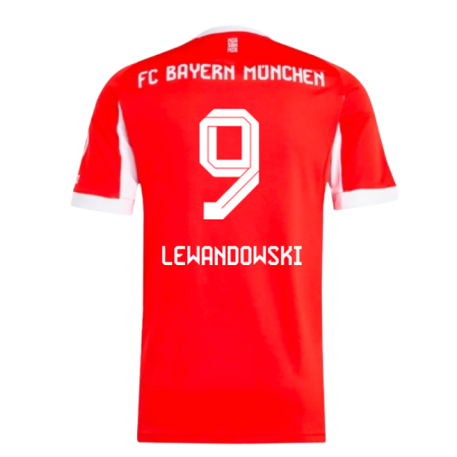 2025-2026 Bayern Munich Home - Lewandowski 9 #polish Powerhouse