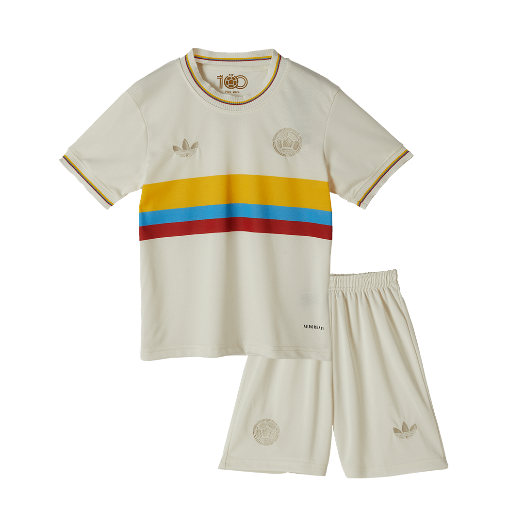 Kid's Colombia Soccer Jersey Kit(Jersey+Shorts) 2024 - 100th Anniversa
