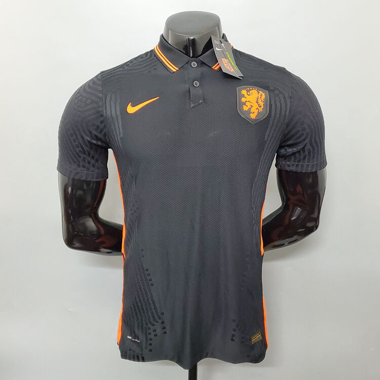 Netherlands Soccer Shirt 2020-21 Away Black Football Shirt Jersey