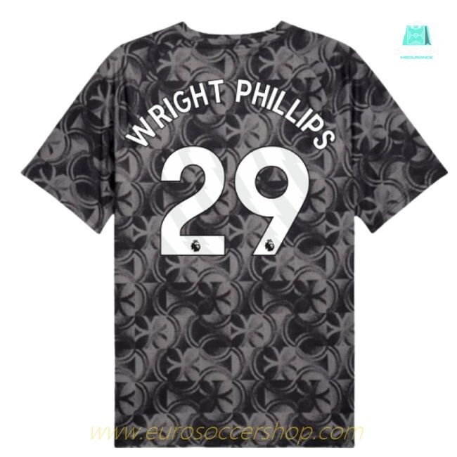 2025-2026 Man City Warm Up Jersey (Black) (Wright Phillips 29)