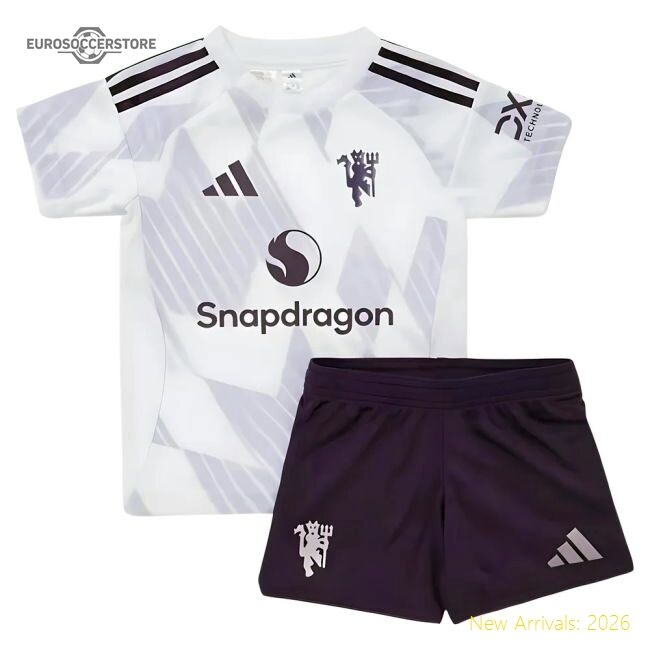 Authentic 2025-2026 Man Utd Away Baby Kit - Premium Quality Football