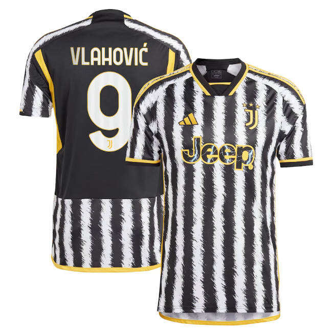 2324 Juventus Home Soccer Jersey Football Shirt - Vlahovic 9 -