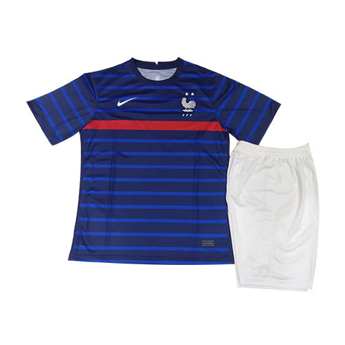 Kids France 2020 Away Blue Soccer KitShirtShorts - Official Replica