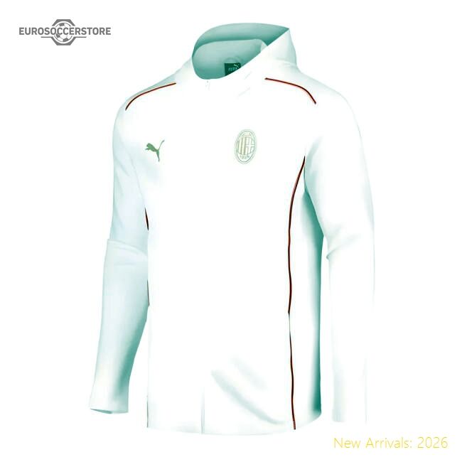 Elite 2024-2025 Ac Milan Casuals Hooded Fan Jacket (white)