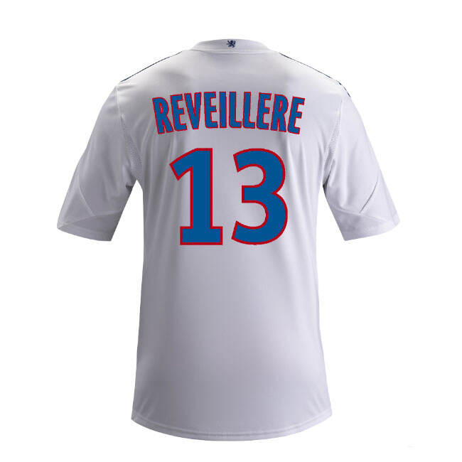 13-14 Olympique Lyonnais 13 Reveillere Home White Jersey Shirt -