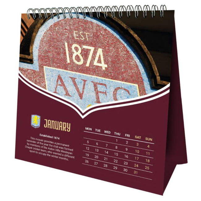Calendar 2026 Aston Villa Club Team Supporter Shirt - Adults Version