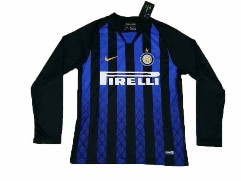 18-19 Inter Milan Home Long Sleeve Football Shirt - Official Replica