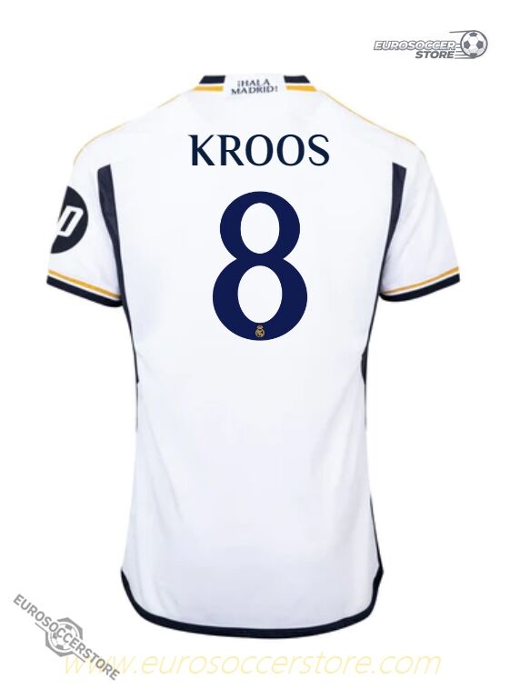 Real Madrid's 23-24 Season Home Jersey Featuring Kroos with Number 8