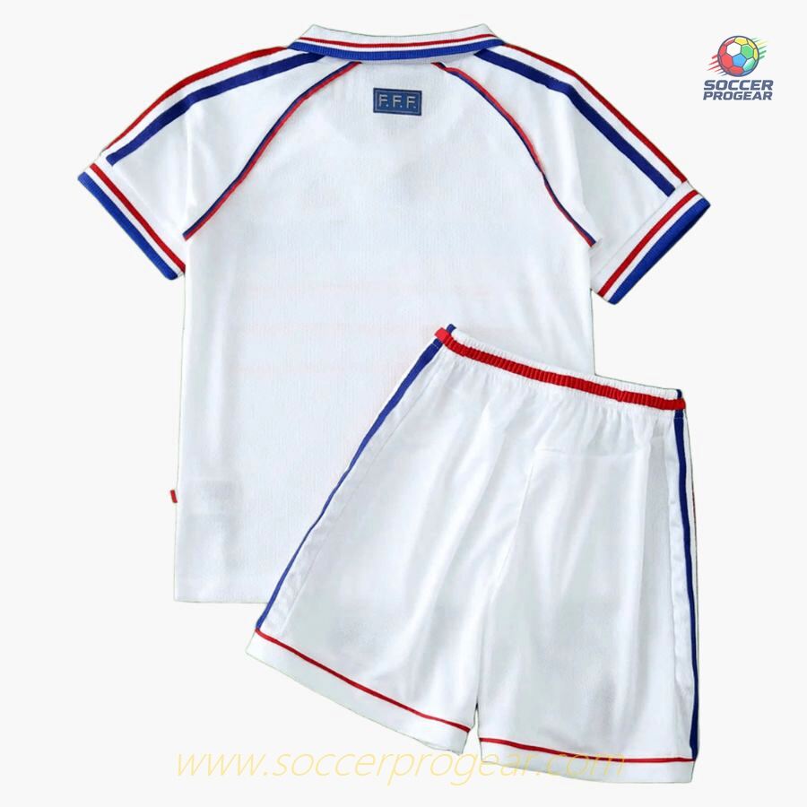 France National Team 1998 Children's Away Football Shirt Football Jersey