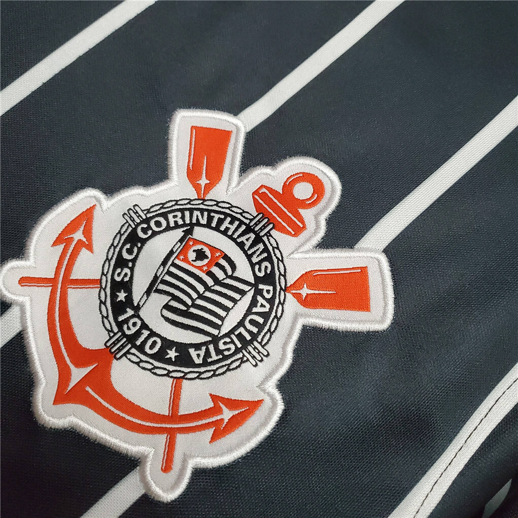 SC CORINTHIANS 20-21 AWAY BLACK SOCCER JERSEY SHIRT - Official