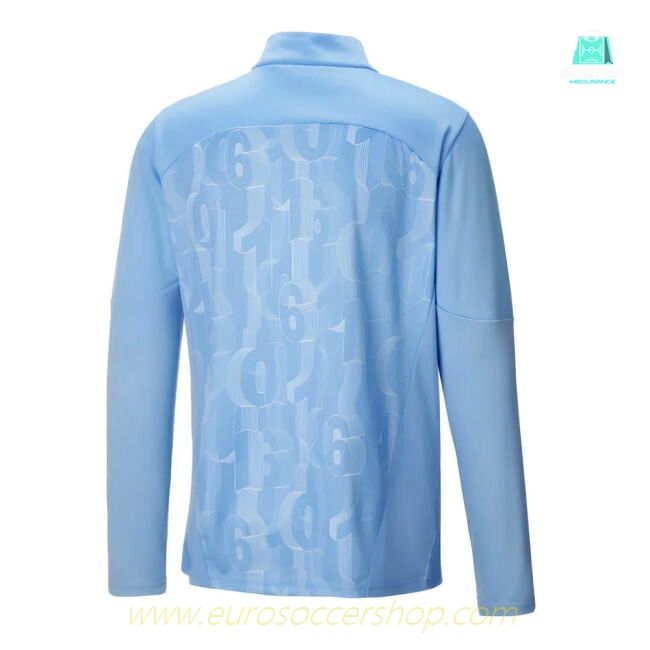 2024-2025 Man City Prematch 1/4 Zip Top (Blue)