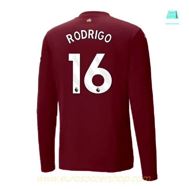 2024-2025 Man City Third Long Sleeve Shirt (Rodrigo 16)