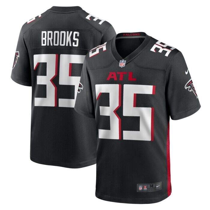 Men's Atlanta Falcons Natrone Brooks Nike Black Team Game ...
