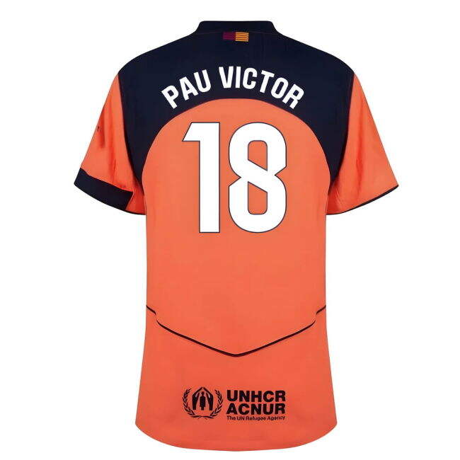 2025-2026 Barcelona Authentic Third Shirt (Pau Victor 18)