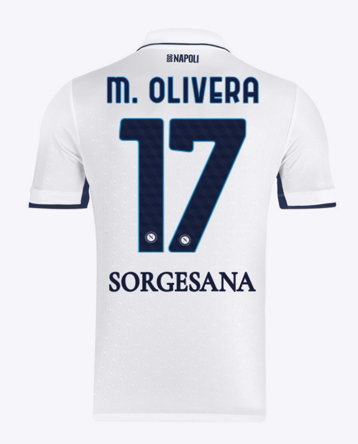 SSC Napoli 2024-2025 Season Away Football Jersey - M. Olivera #17