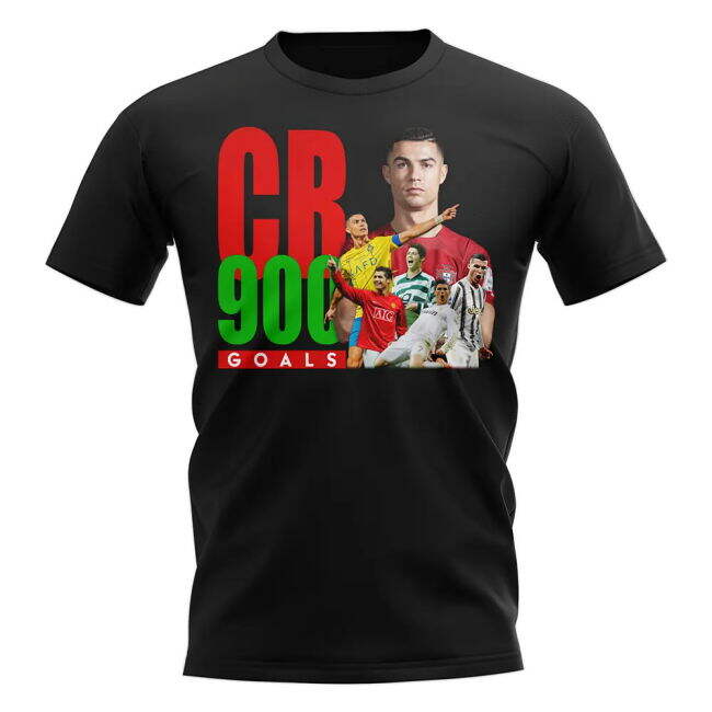 Cristiano Ronaldo 900 Goals T-Shirt (Black) Worldcup Authentic