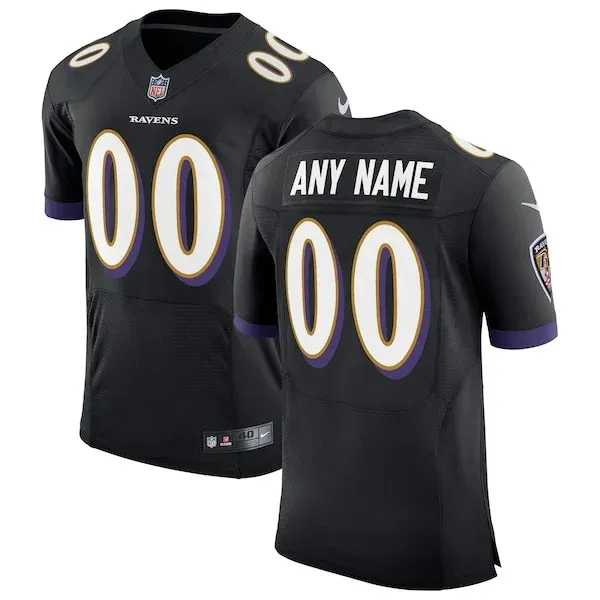 Durable BAL Ravens Elite Jersey - Black | NFL Fan Apparel | NFL Footba