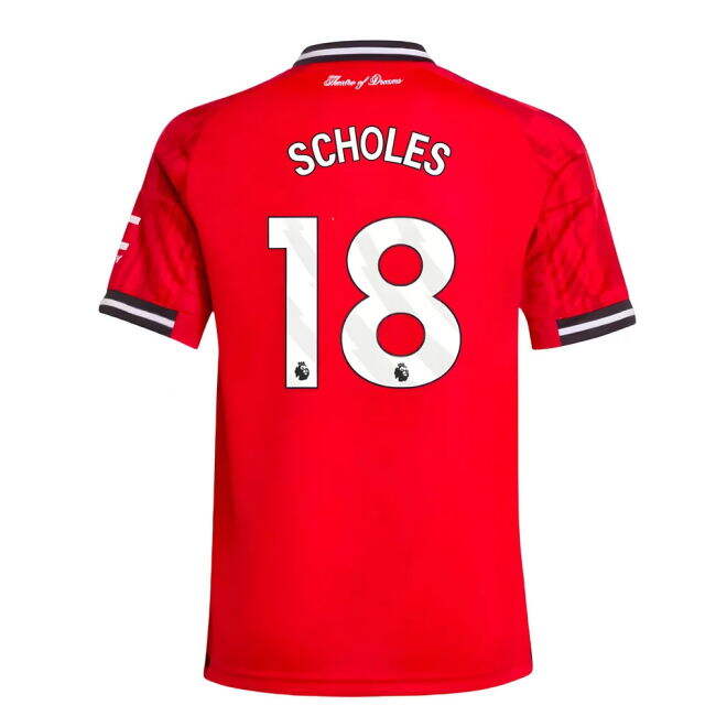 Retro Man Utd 2025-2026 Man Utd Home Shirt (Kids) (Scholes 18) for ...