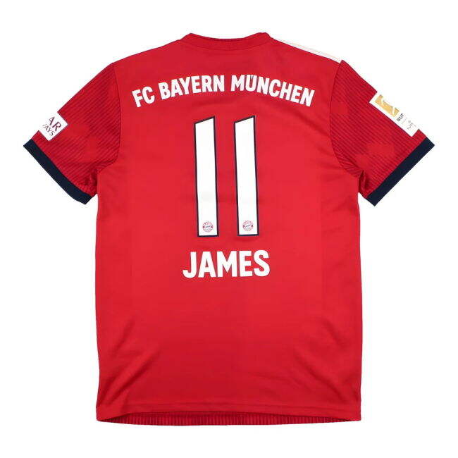 Bayern Munich 2018-19 Home Shirt (S) James #11 (Excellent)