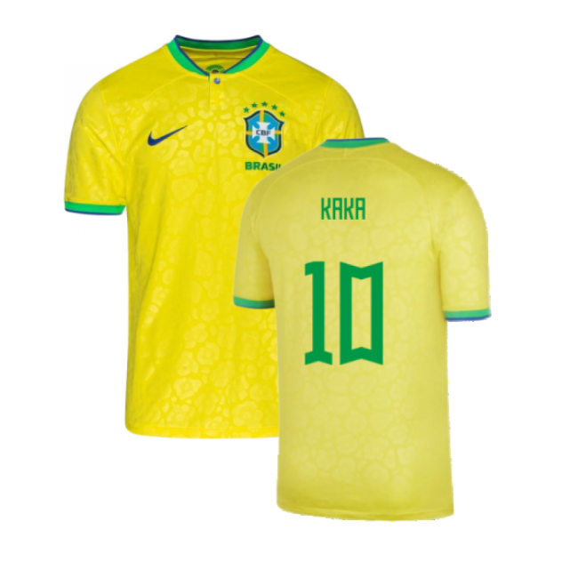 Kids Kaka 10 Elite Style Brazil Pro Appearance Home Player Jersey