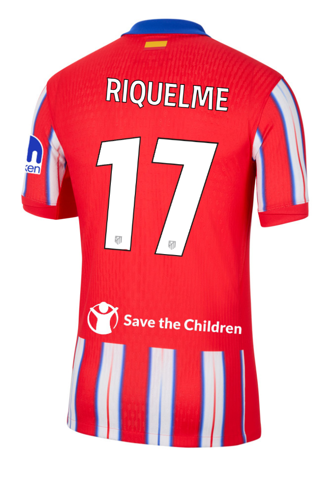 Atletico Madrid 24-25 Champions League Home Jersey - RIQUELME 17