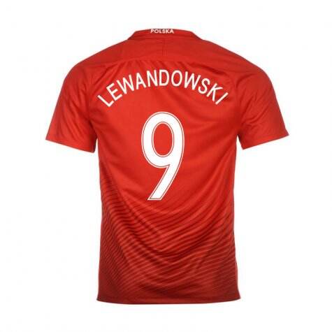 Poland Away 2016 Lewandowski 9 Soccer Jersey Shirt - Official Replica