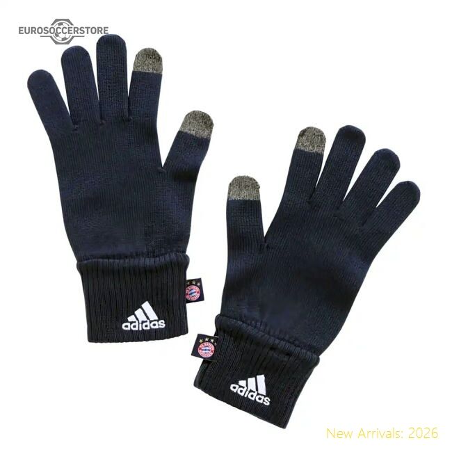 Excellent 2017-2018 Bayern Munich Adidas Knitted Gloves (navy)