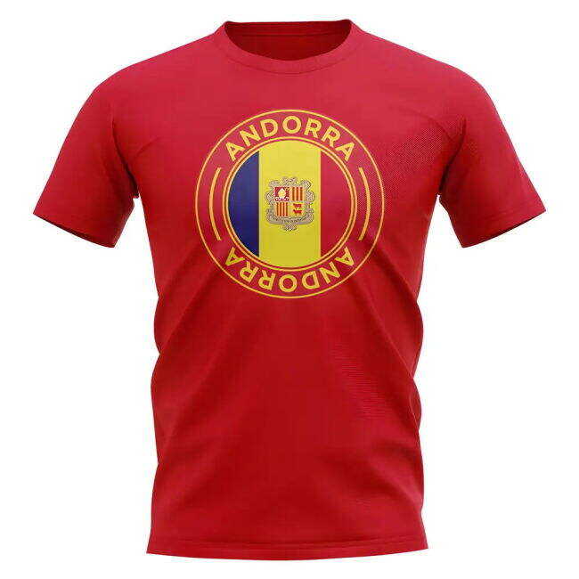 Andorra Football Badge T-Shirt (Red)