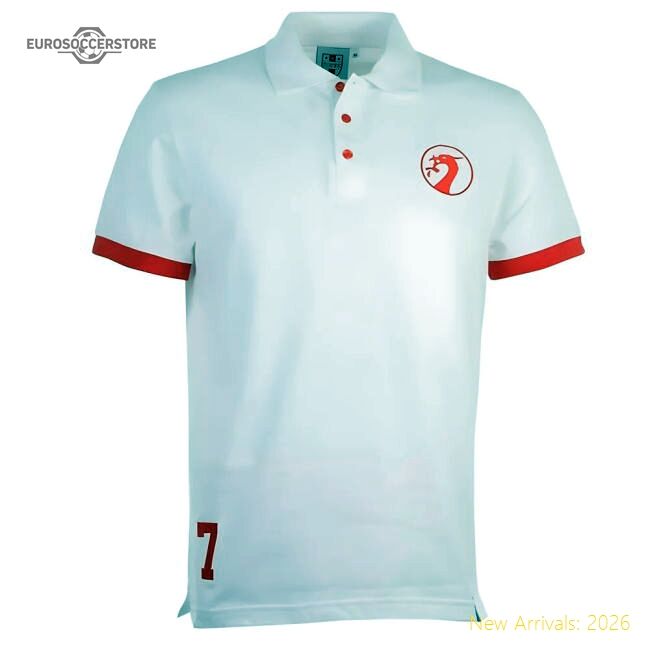 Official Liverpool Number 7 Retro White Polo Shirt - Premium Quality