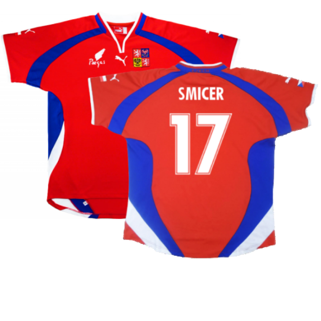 Genuine 2000-2001 Czech Republic UEFA Home Uniform (Smicer 17)